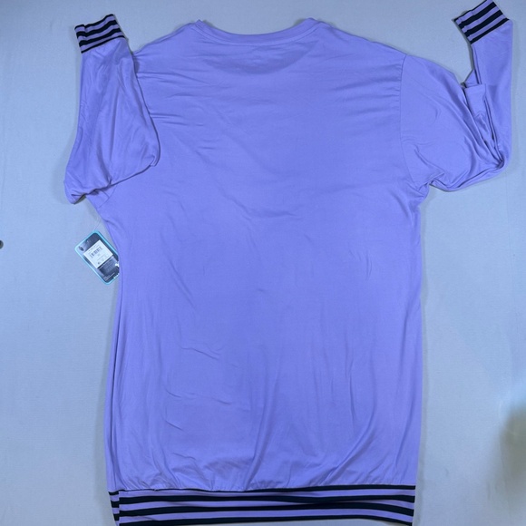 Disney’s Nightmare Before Christmas Women’s Long Sleeve Purple Sleepshirt Sz S - Picture 2 of 5